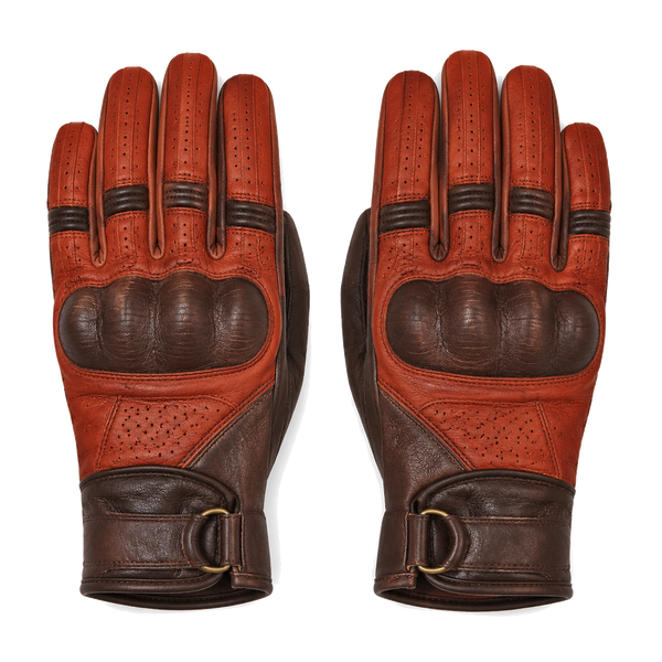RustEcho Orange Brown Street Motorcycle Gloves