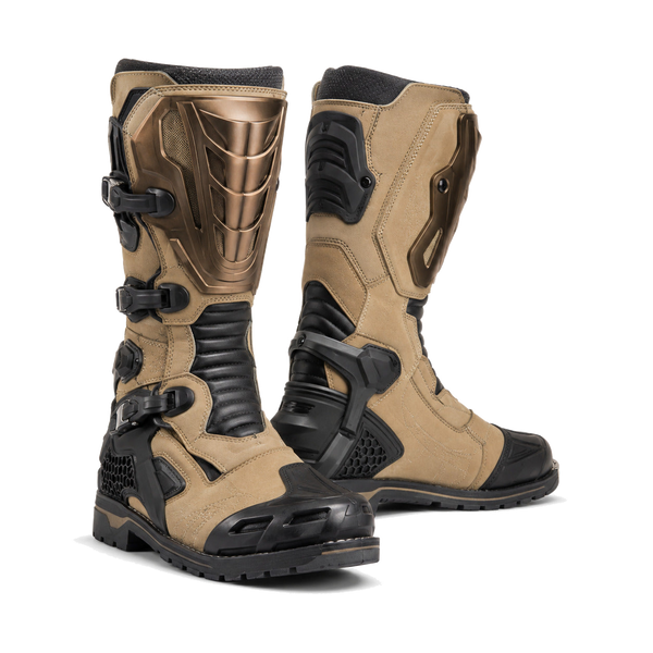 Sandstorm R Beige Racing Motorcycle Boots