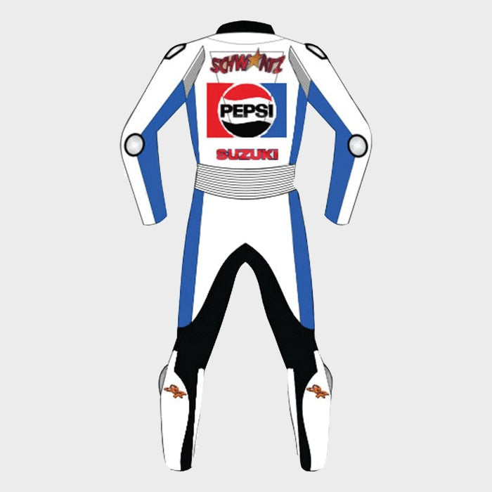 Suzuki Pepsi Kevin Schwantz Motorcycle Suit - ZEES MOTO