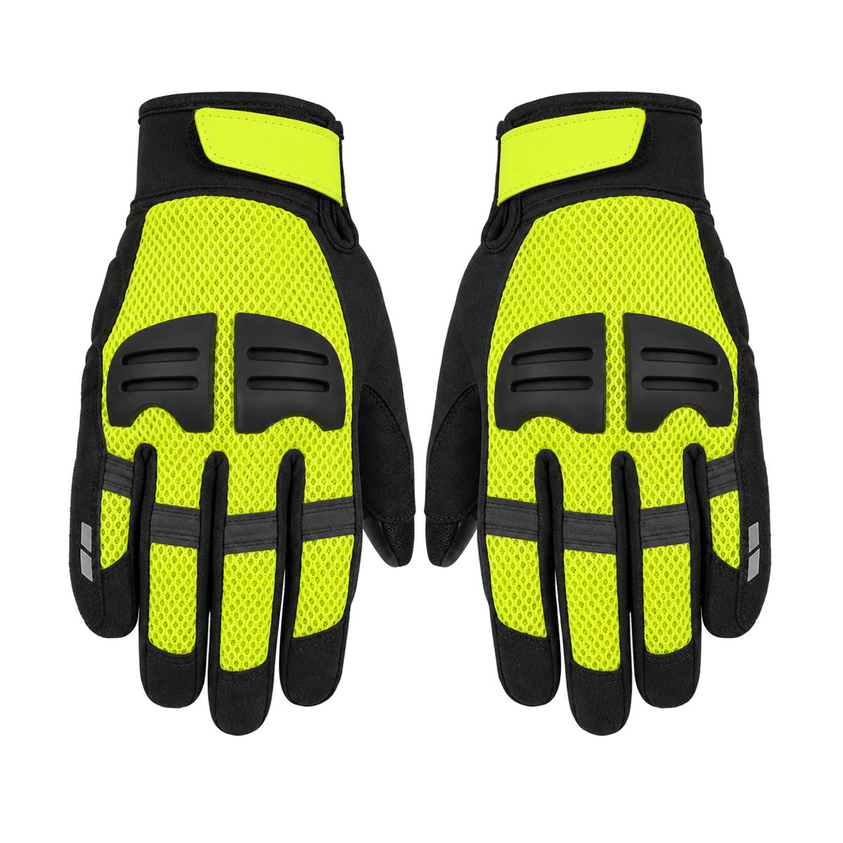 SignalAir high visibility mesh motorcycle gloves in fluorescent yellow and black