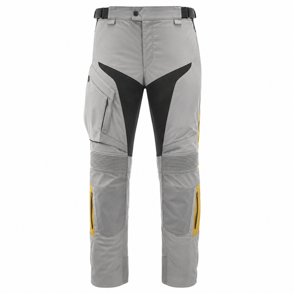SilverPeak Gray Yellow Waterproof Textile Motorcycle Pants