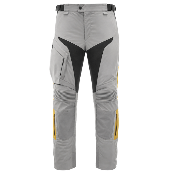 SilverPeak Gray Yellow Waterproof Textile Motorcycle Pants