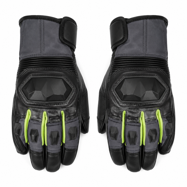 SlateShift Graphite Lime Street Motorcycle Gloves