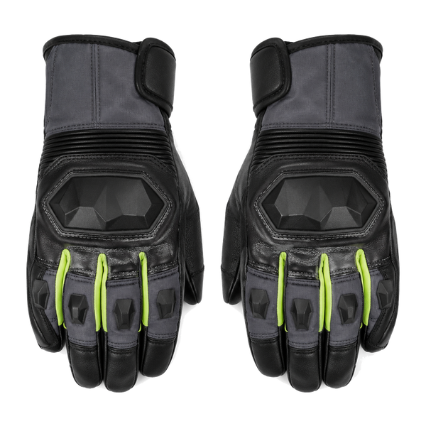 SlateShift Graphite Lime Street Motorcycle Gloves
