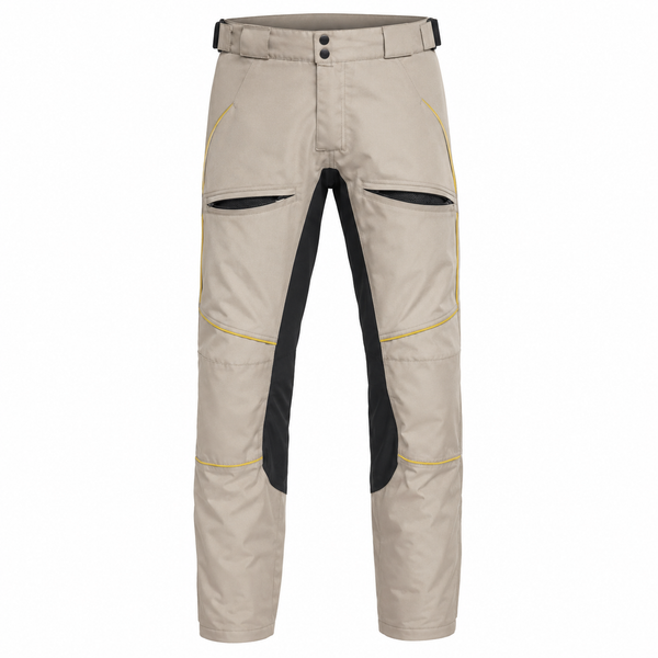 SolarRoute Stone Yellow Waterproof Textile Motorcycle Pants