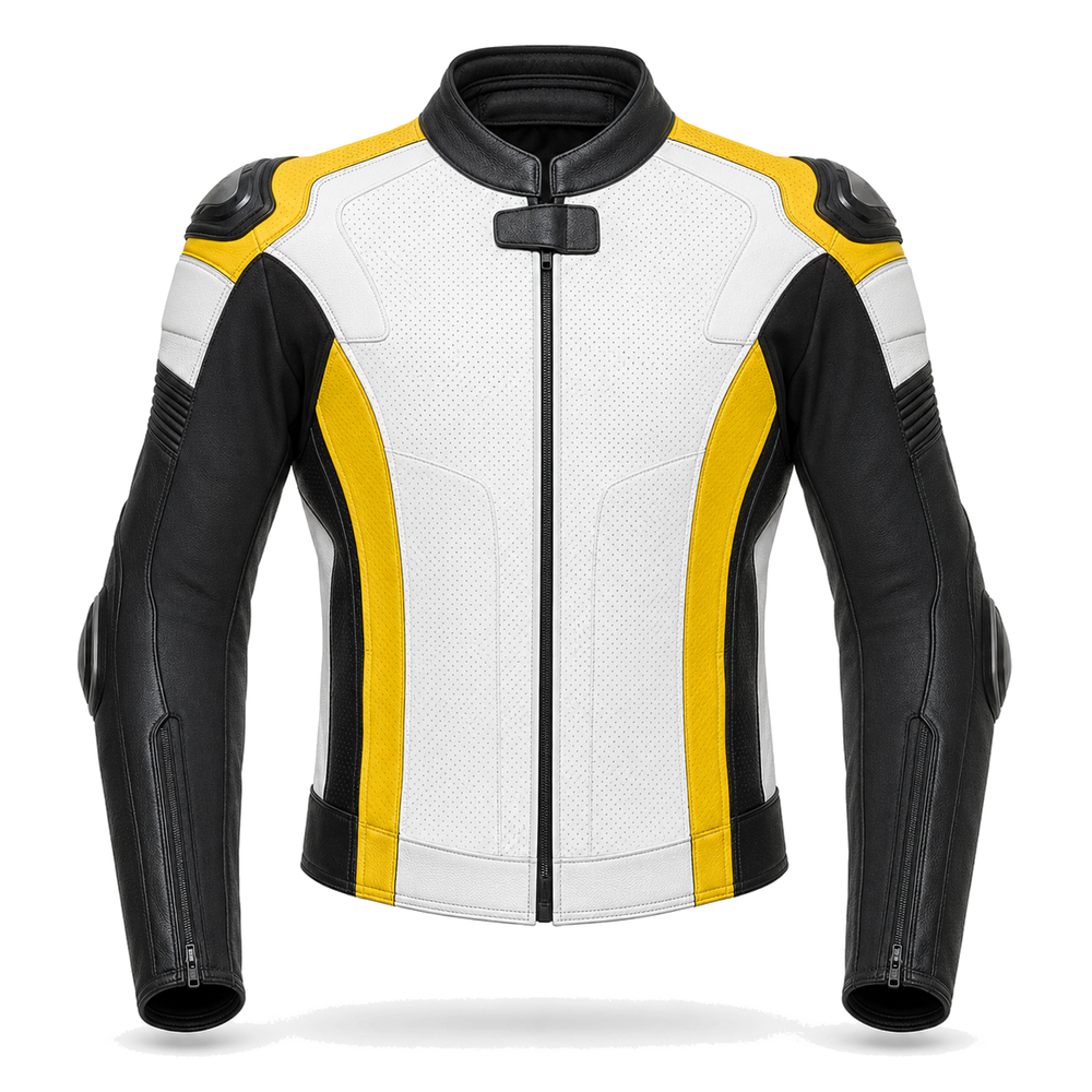 SolarRush R original white yellow racing jacket front view