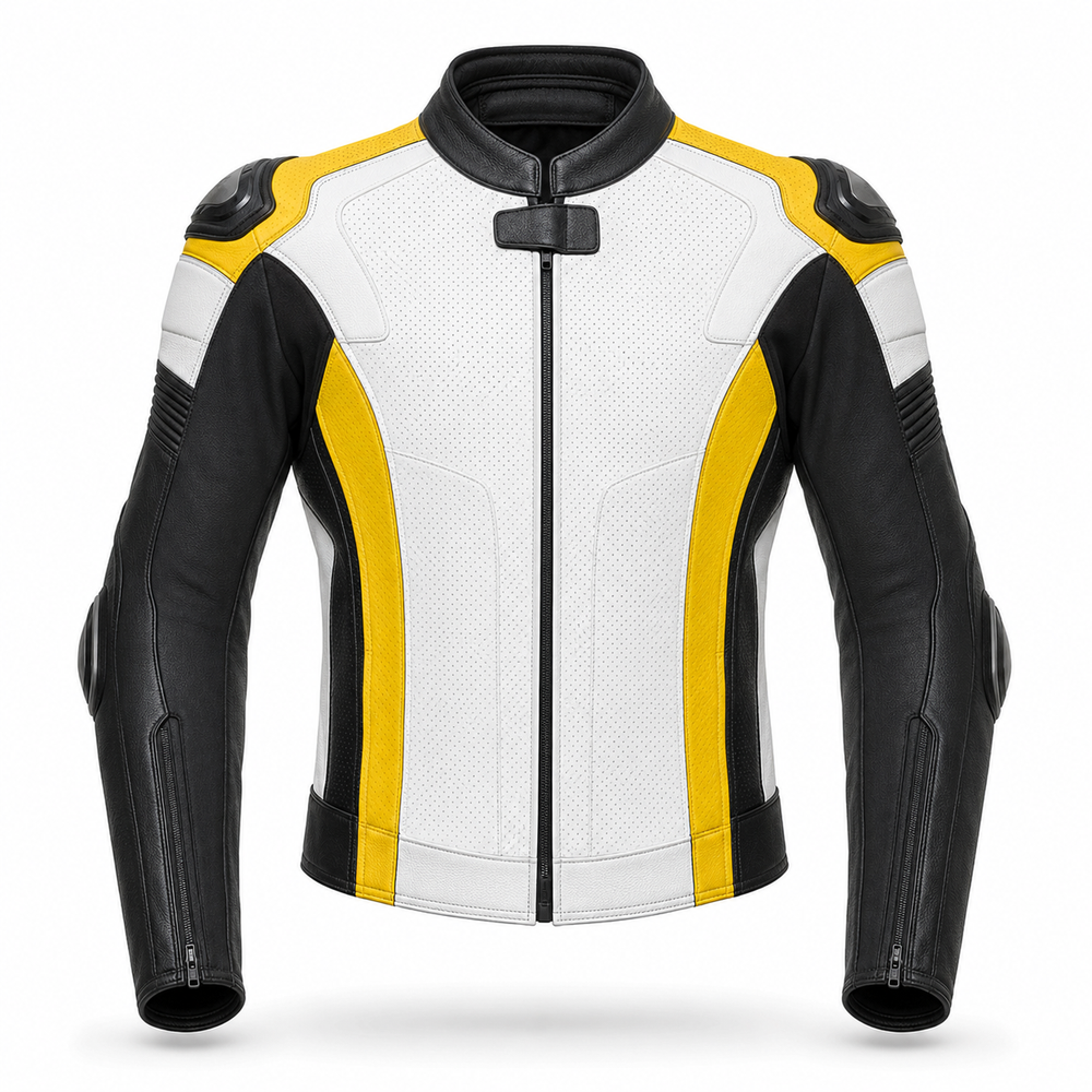 SolarRush R original white yellow racing jacket front view