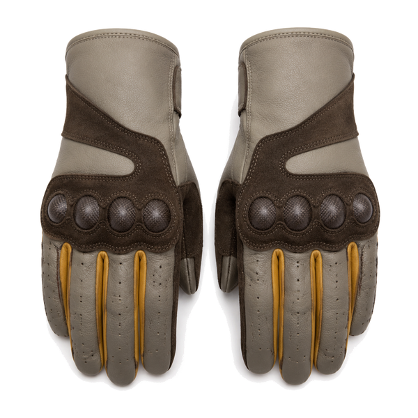 StoneTrail Taupe Mustard Street Motorcycle Gloves
