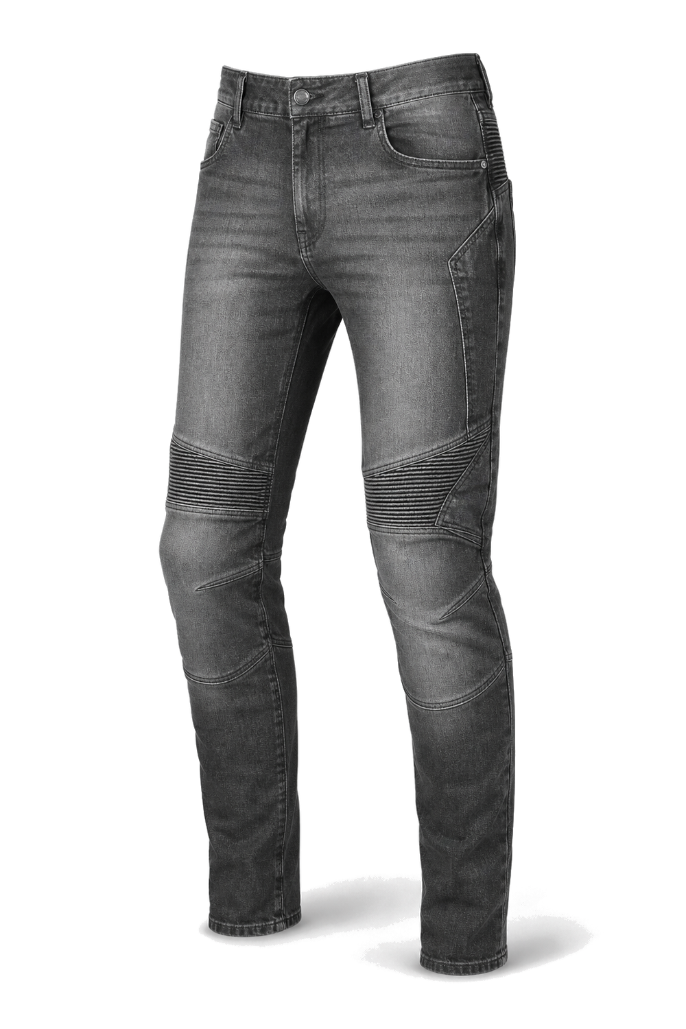 Stormwash Pro Armored Motorcycle Riding Jeans front three-quarter view on light gray background
