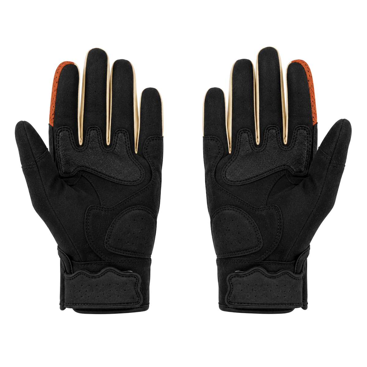 StreetRivet Retro Urban Mesh Gloves palm-side construction view