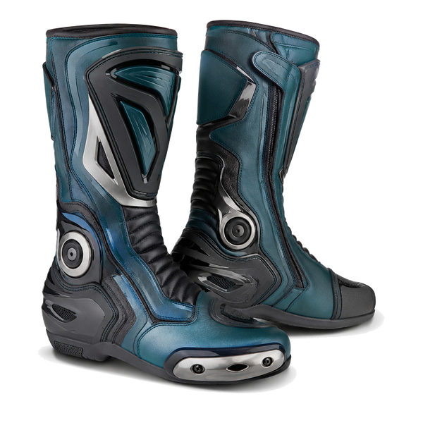 Teal Pulse Technical Racing Motorcycle Boots