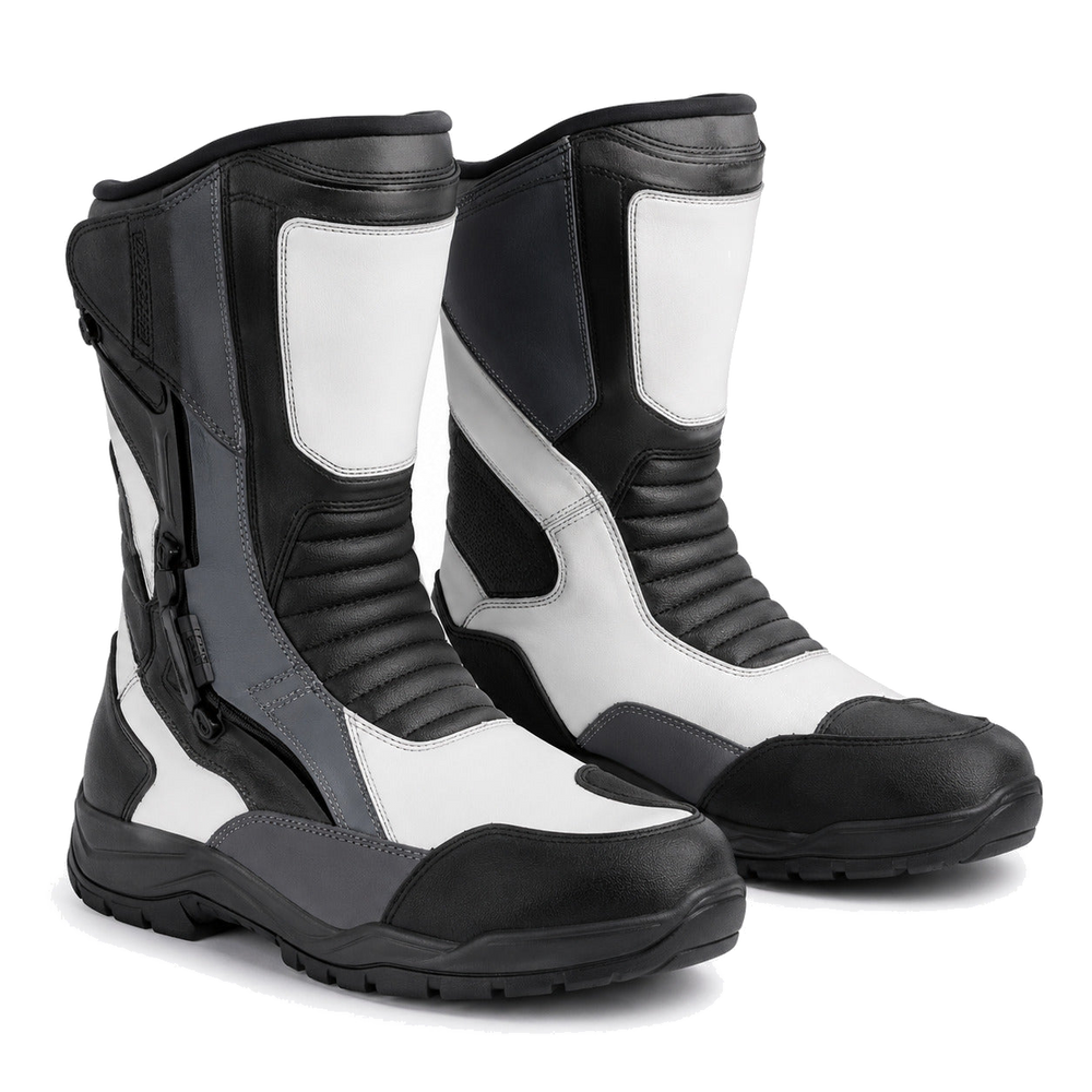 TealVoyage touring motorcycle boots three-quarter product view