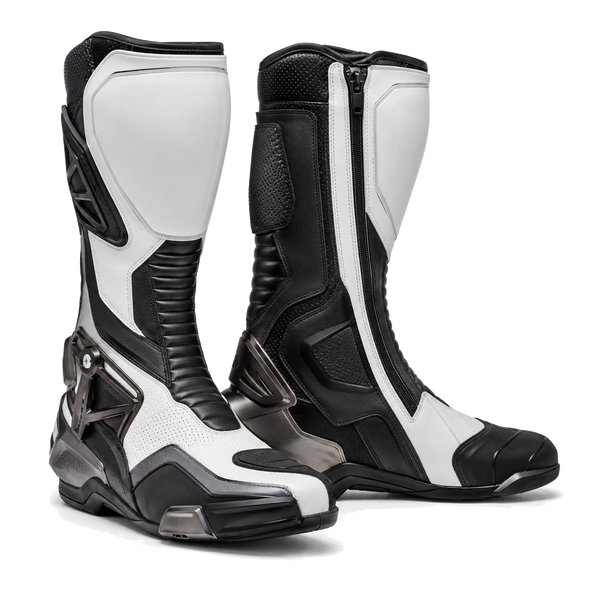 Titan Mono White Racing Motorcycle Boots