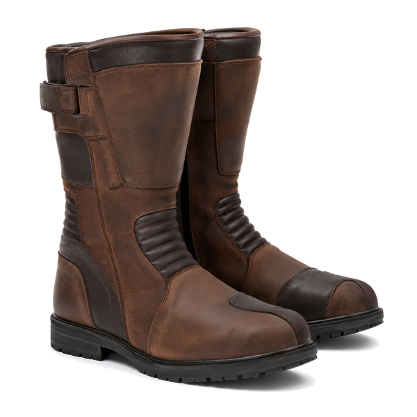 TobaccoAtlas Brown Touring Motorcycle Boots