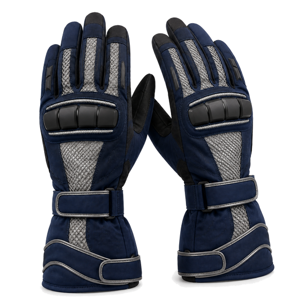 TourVent Navy Silver Street Motorcycle Gloves