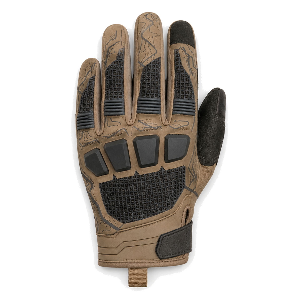 Back view of a TrailGrid adventure mesh motorcycle glove