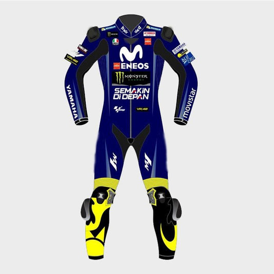 Yamaha Valentino Rossi 2018 Blue Motorcycle Suit - ZEES MOTO