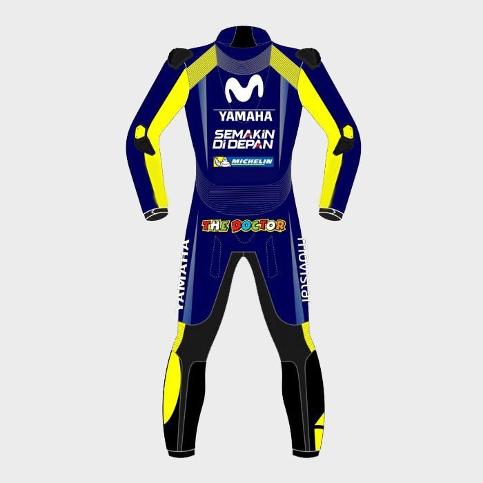 Yamaha Valentino Rossi 2018 Blue Motorcycle Suit - ZEES MOTO