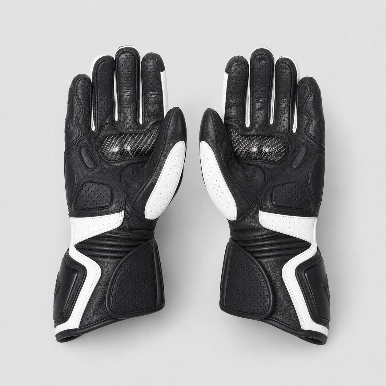 Velocity Carbon leather motorcycle gloves palm view