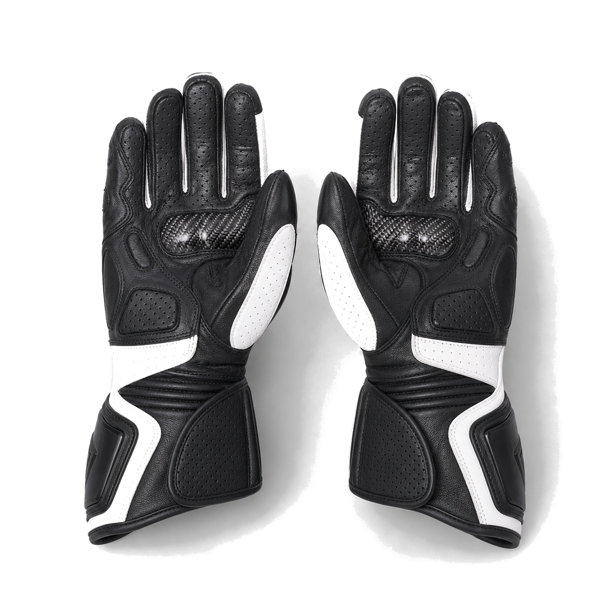 Velocity Carbon leather motorcycle gloves palm view