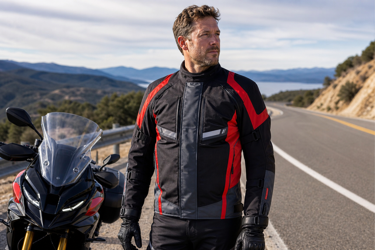 Velocity Climate All-Season Motorcycle Jacket lifestyle