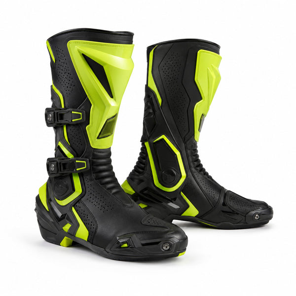 Volt Phantom Neon Racing Motorcycle Boots