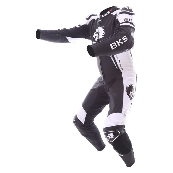 BKS Apex Black White Motorcycle Suit - ZEES MOTO