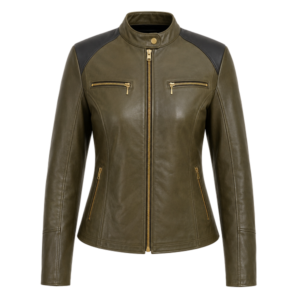 Willow Avenue Women’s Olive Leather Street Jacket
