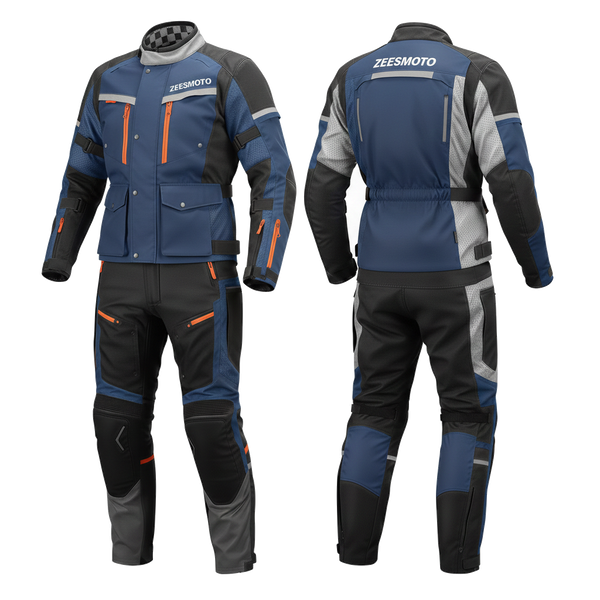 ZEESMOTO Cobalt-X Adventure Textile Motorcycle Suit - CE Armored