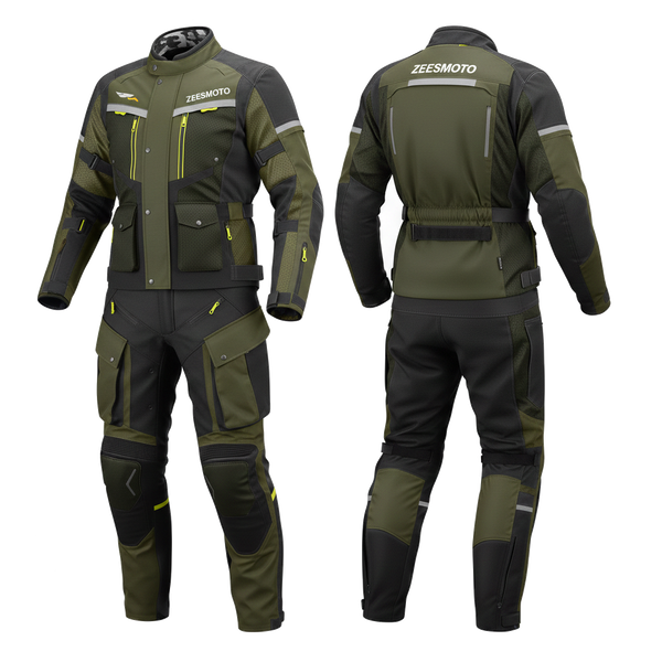 ZEESMOTO Nomad-R Adventure Textile Motorcycle Suit - CE Armored