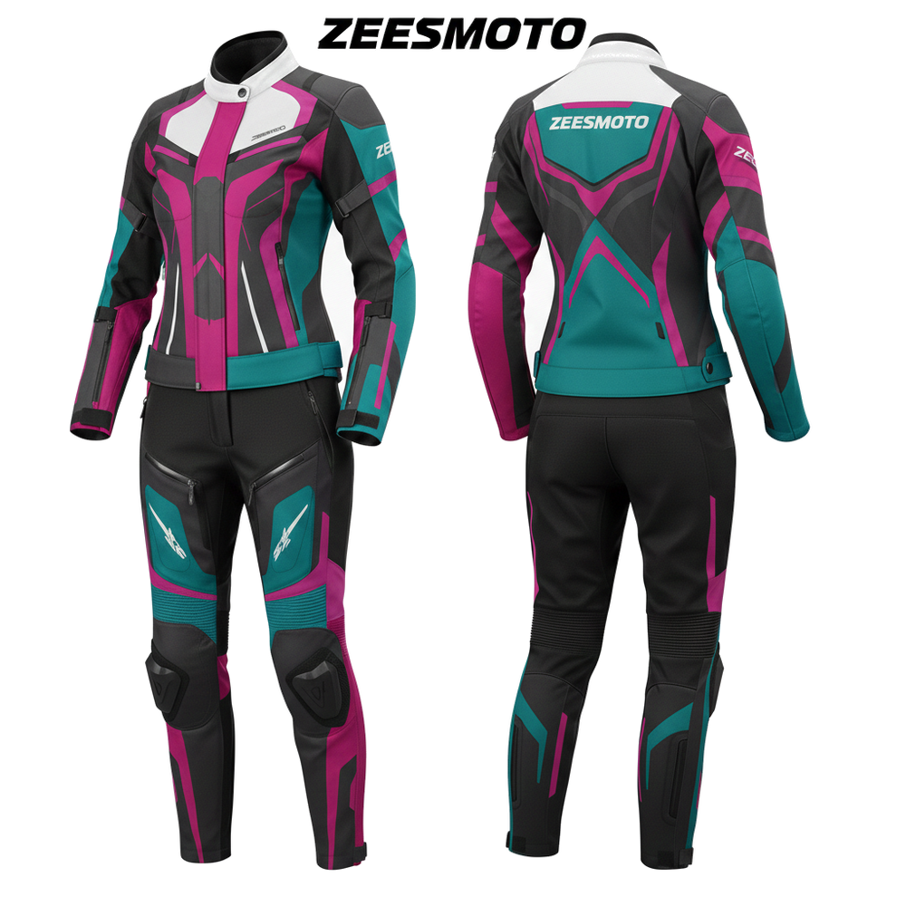 Womens Cyber-Wave Textile Motorcycle Suit - Zees Moto