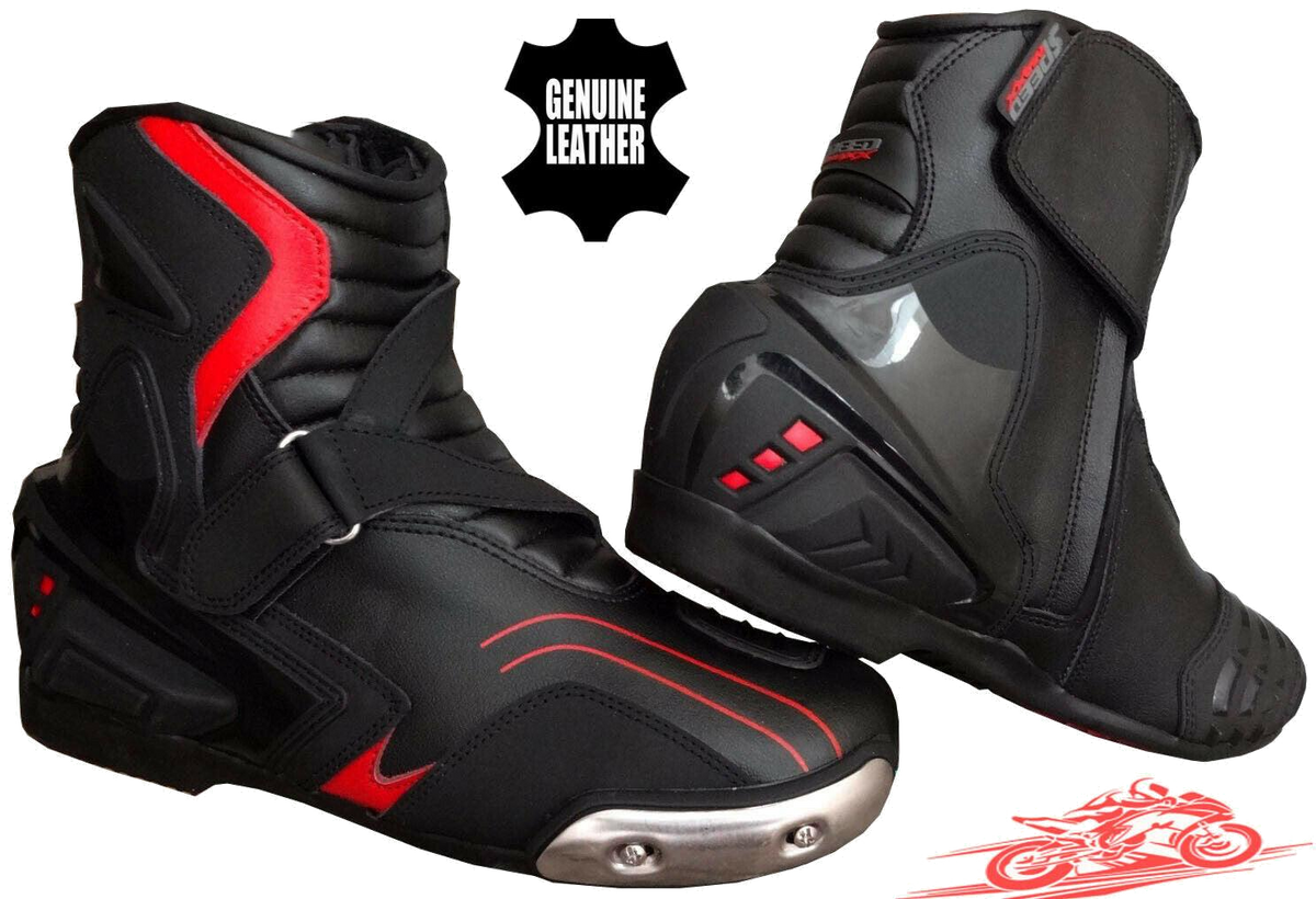 ZMB-014 Motorcycle/Motorbike Leather Shoes Custom Made - ZEES MOTOR SPORTS