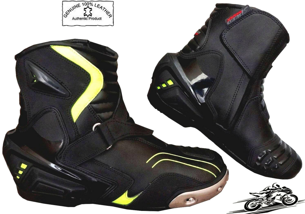 ZMB-015 Motorcycle/Motorbike Leather Shoes Custom Made - ZEES MOTOR SPORTS