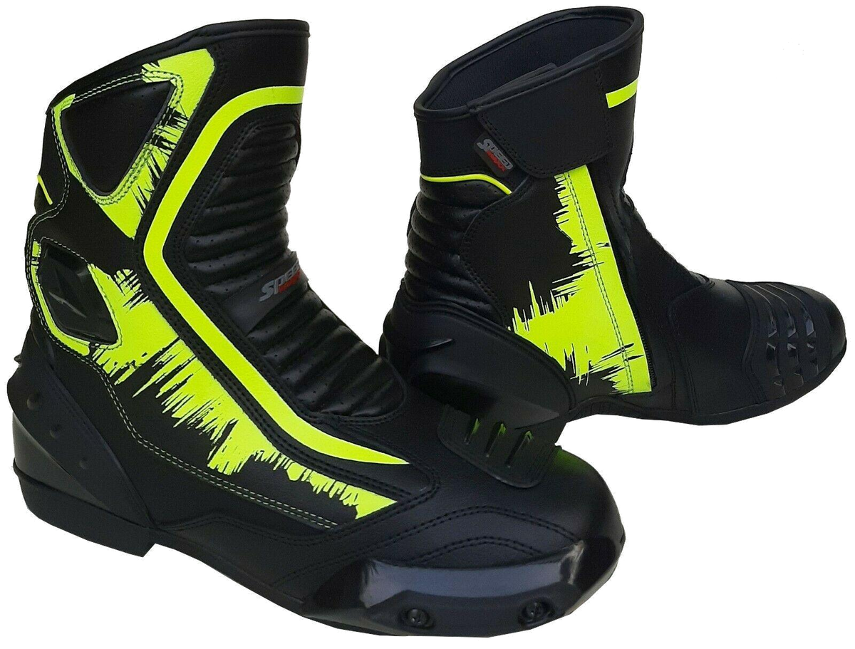 ZMB-019 Motorcycle/Motorbike Leather Shoes Custom Made - ZEES MOTOR SPORTS