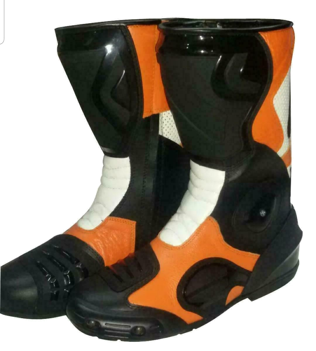 ZMB-056 Motorcycle/Motorbike Leather Shoes Custom Made - ZEES MOTOR SPORTS