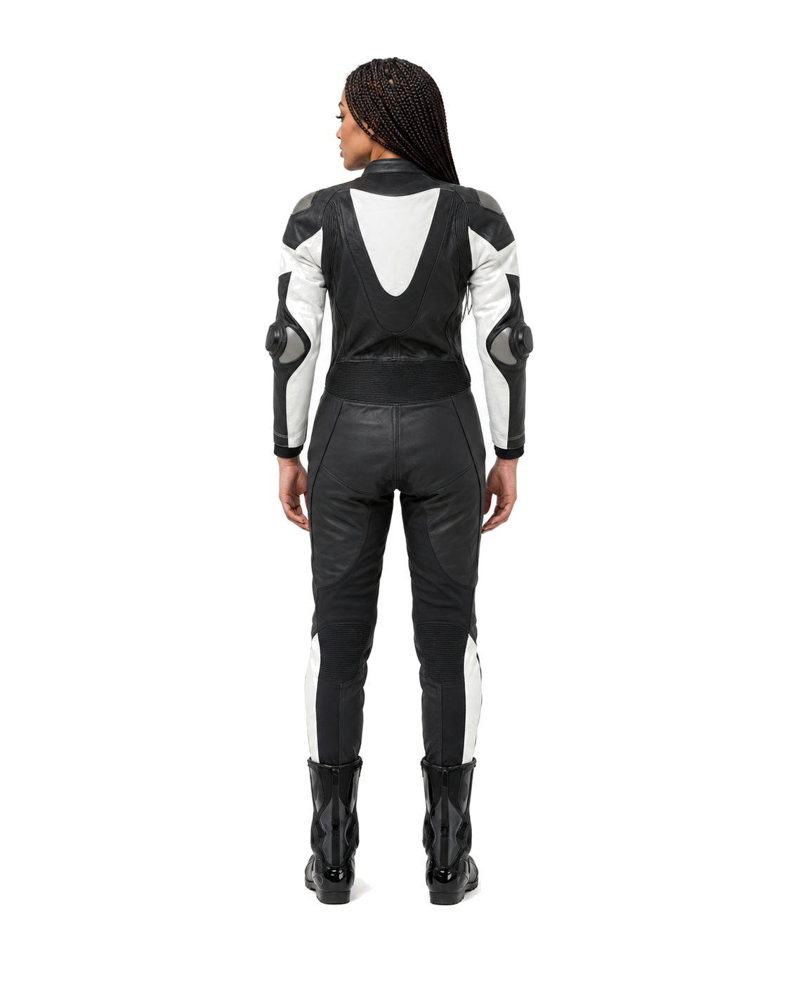 ZMW-002 Women's Motorcycle Suit back view on female model