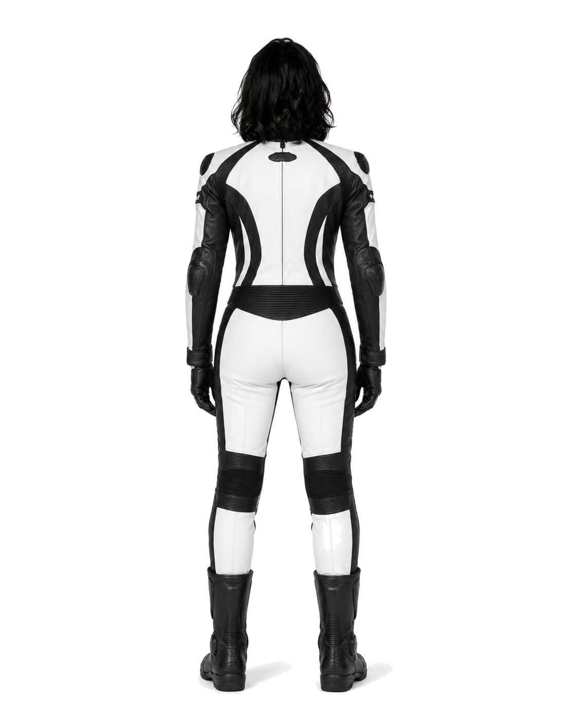 ZMW-009 Women's Motorcycle Suit back view on female model