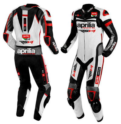 APRILIA RSV4 Motorbike Racing Suit Leather Made - ZEES MOTOR SPORTS