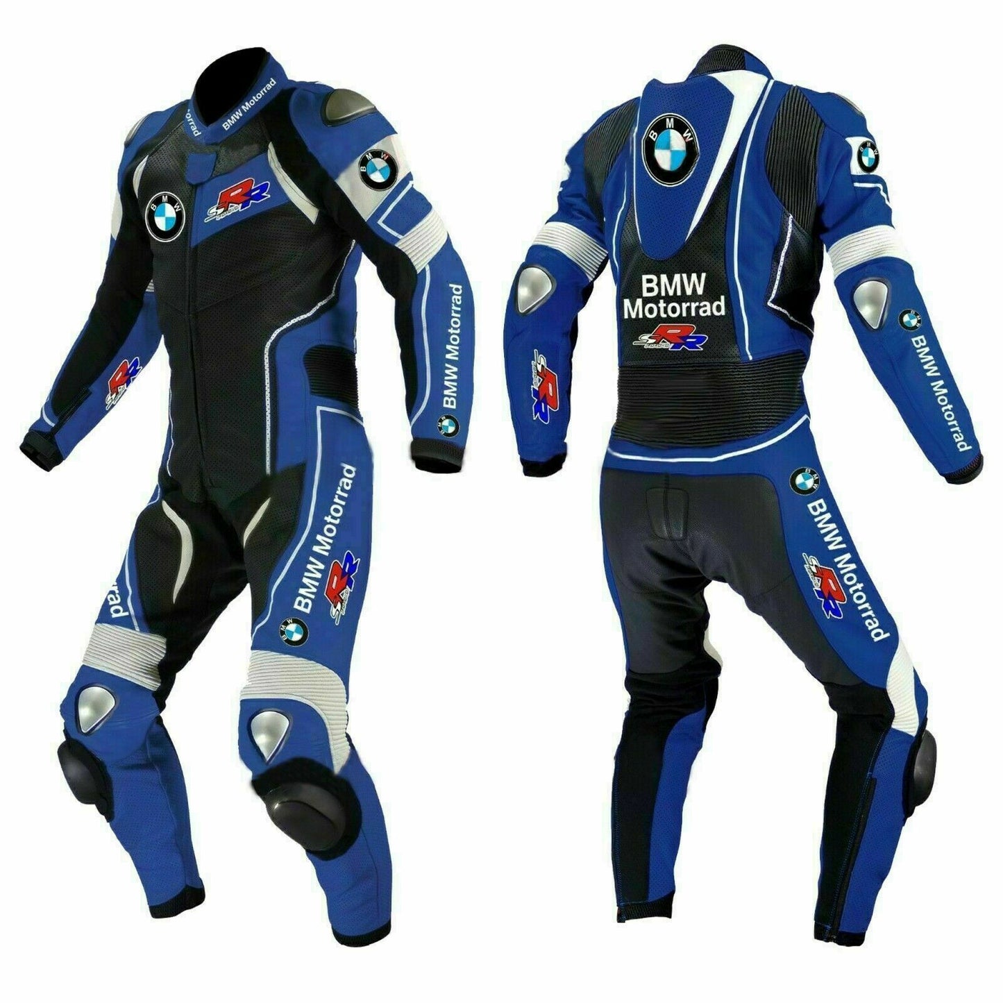 BMW MOTORRAD Blue Motorbike Racing Suit Leather Made - ZEES MOTOR SPORTS