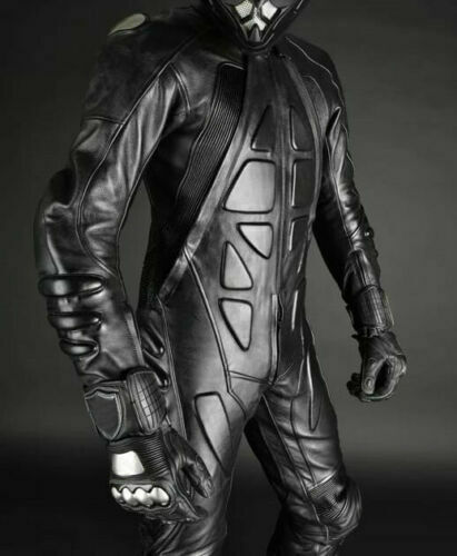 All Black Motorcycle Racing Suit