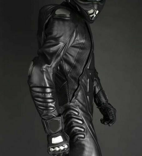 All Black Motorcycle Racing Suit Zees Moto ZEES MOTO