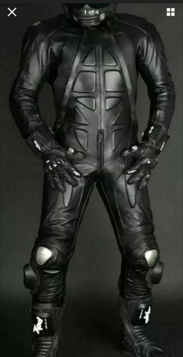 All Black Motorbike Racing Suit Leather Made - ZEES MOTOR SPORTS