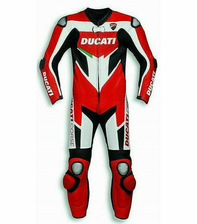 DUCATI CORSE Motorbike Racing Suit Leather Made - ZEES MOTOR SPORTS