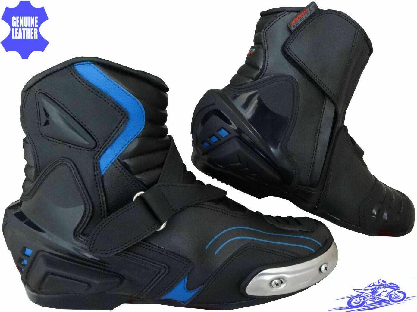 ZMB-012 Motorcycle/Motorbike Leather Shoes Custom Made - ZEES MOTOR SPORTS