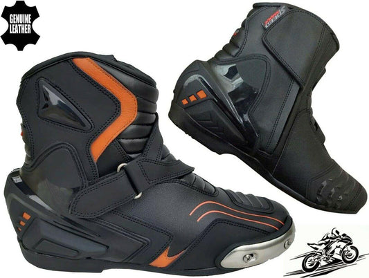 ZMB-013 Motorcycle/Motorbike Leather Shoes Custom Made - ZEES MOTOR SPORTS