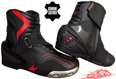ZMB-014 Motorcycle/Motorbike Leather Shoes Custom Made - ZEES MOTOR SPORTS