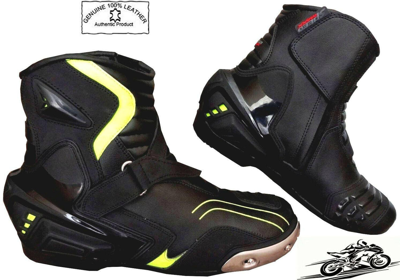 ZMB-015 Motorcycle/Motorbike Leather Shoes Custom Made - ZEES MOTOR SPORTS