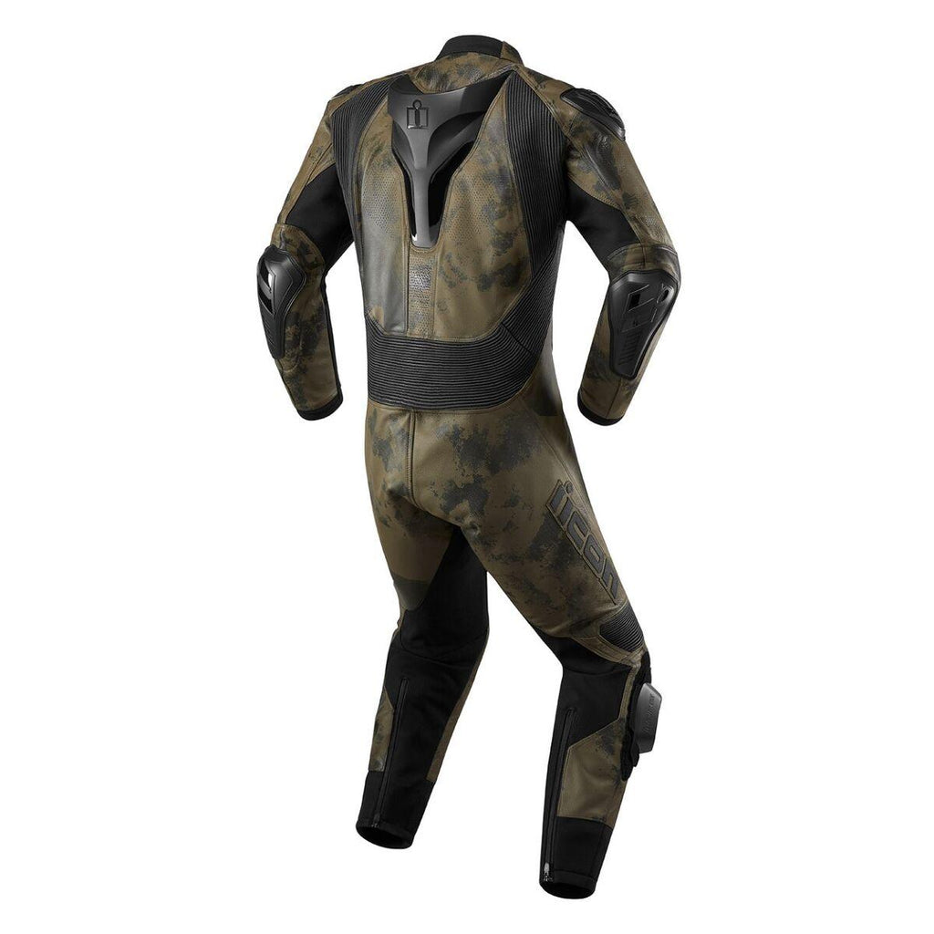 ICON BATTLESCAR Motorbike Racing Suit Leather Made - ZEES MOTOR SPORTS