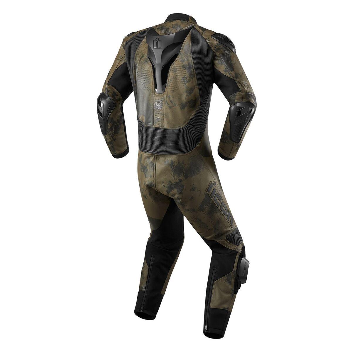 ICON BATTLESCAR Motorbike Racing Suit Leather Made - ZEES MOTOR SPORTS