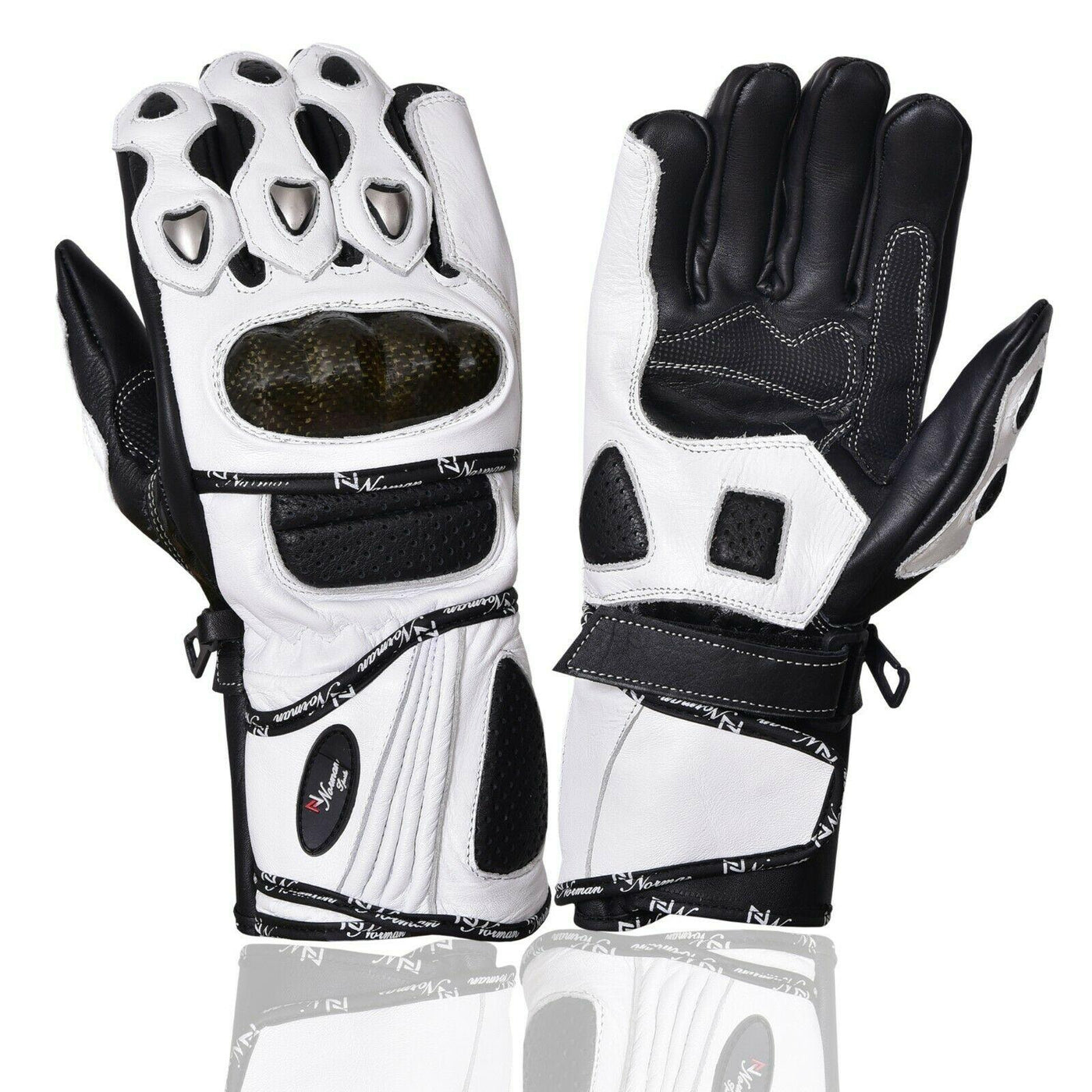 ZMG-016 Motorcycle/Motorbike Custom Made Leather Gloves - ZEES MOTOR SPORTS